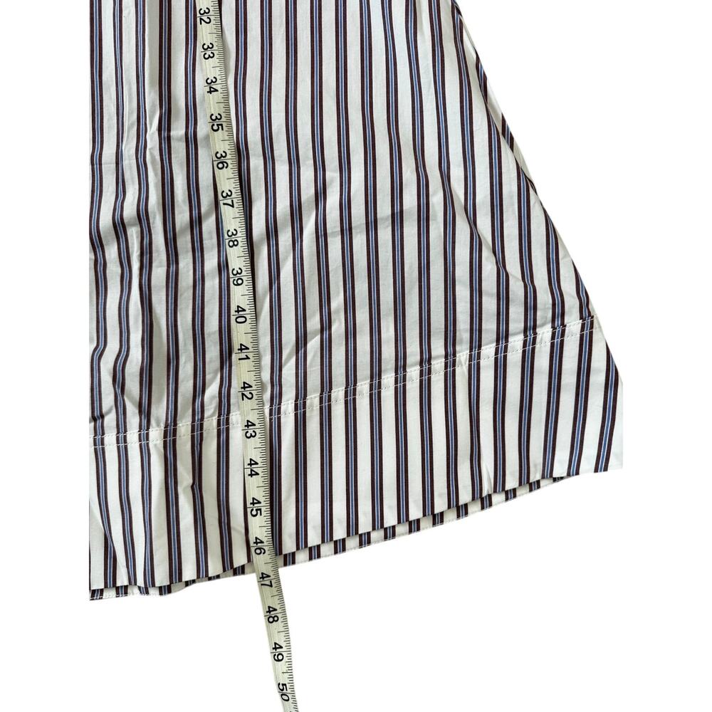 J.Crew Minimalist Empire Waist Dress Striped Cotton Poplin Crushed Crimson 2 - Picture 9 of 11
